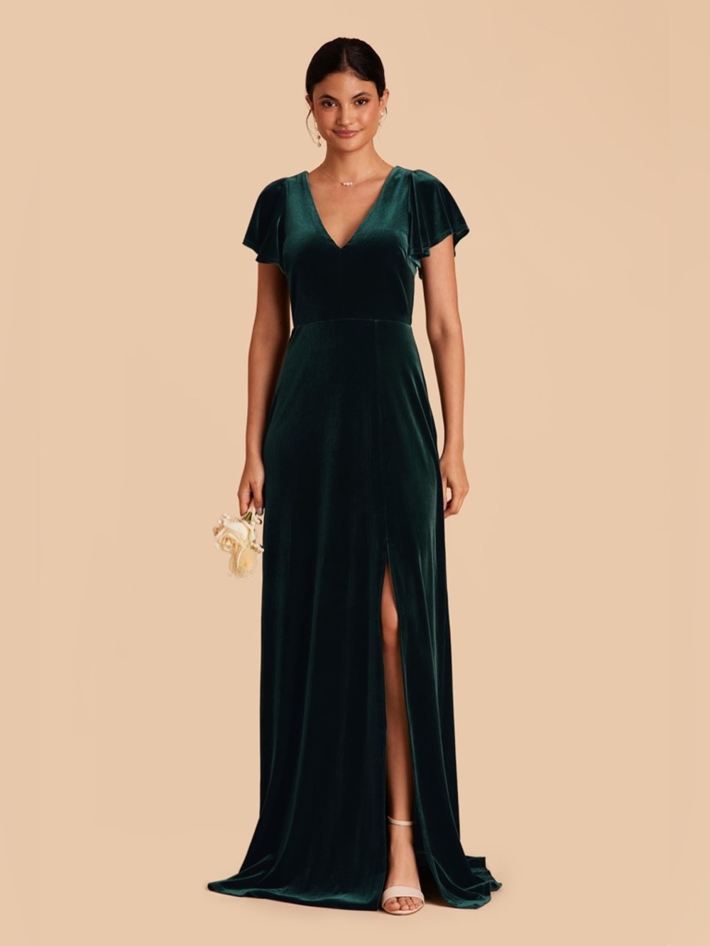 NWT Birdy Grey Hannah Velvet Maxi Dress Emerald Green - Picture 9 of 15